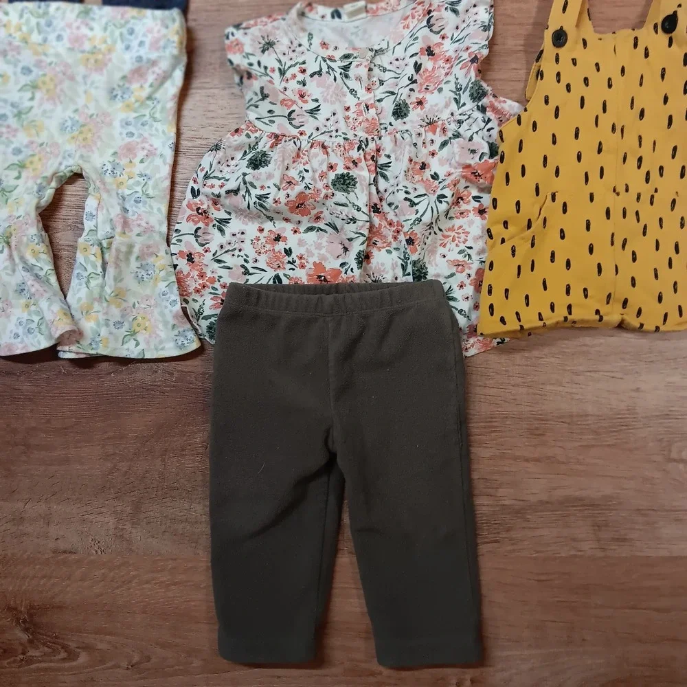 Carter's Baby Girl Clothes Lot 6M 12 Pc Mixed Floral Pants Dress Just One You